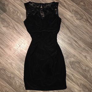 B•Smart black lace cocktail dress